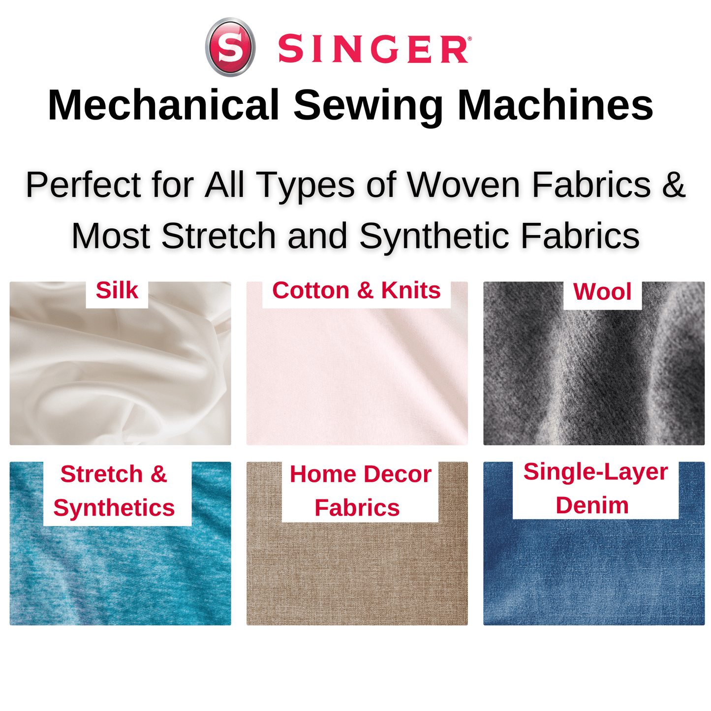 SINGER® Simple™ 3337 Mechanical Sewing Machine, Red