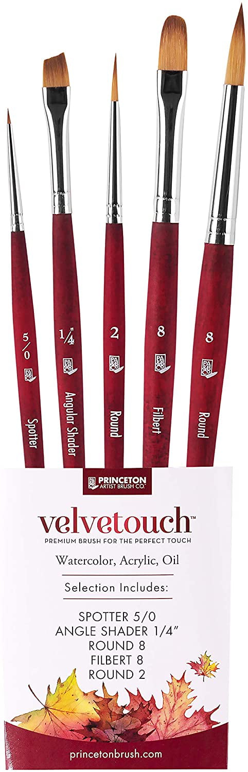 Princeton Artist Brush Co. Princeton Velvetouch 3950 Series, 5-Piece Set