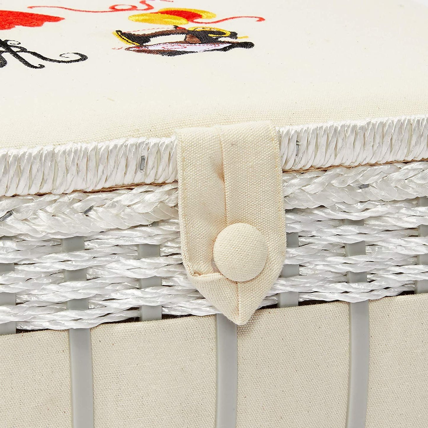 Vintage Sewing Basket Organizer Box Kit with Supplies and Notions Accessories
