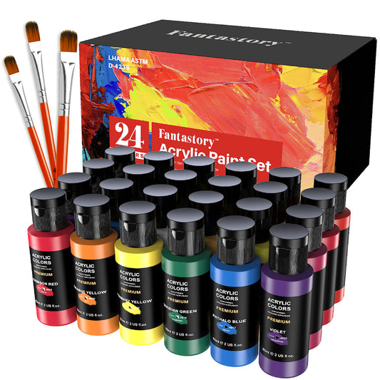 Fantastory 2 oz Acrylic Paint Set, 24 Pieces
