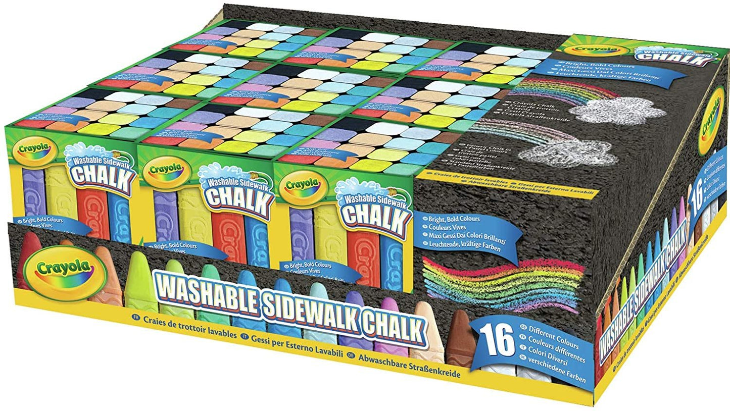 Crayola Washable Sidewalk Chalk 16 Ct. Pack of 3