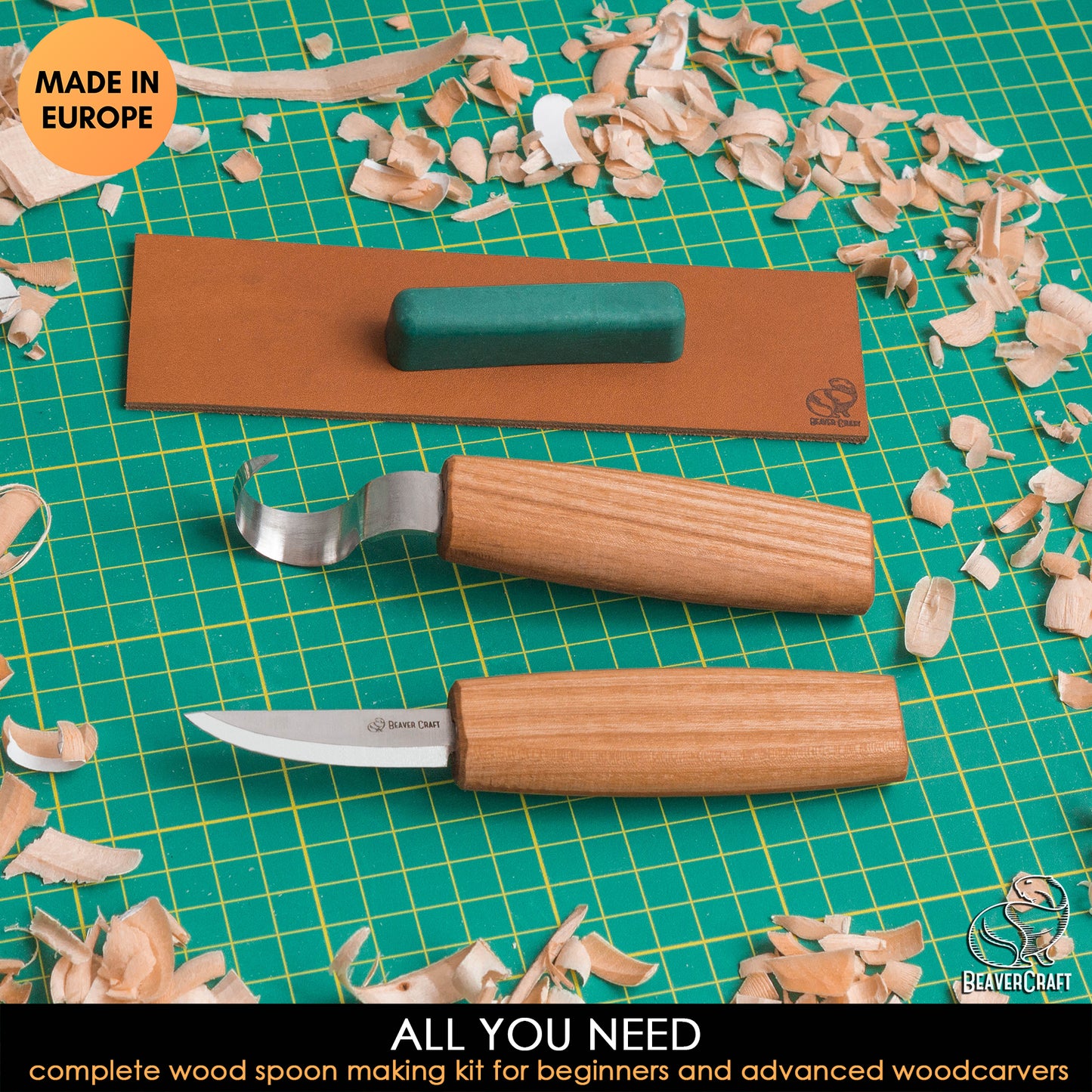BeaverCraft S01 Wood Spoon Carving Knives Set