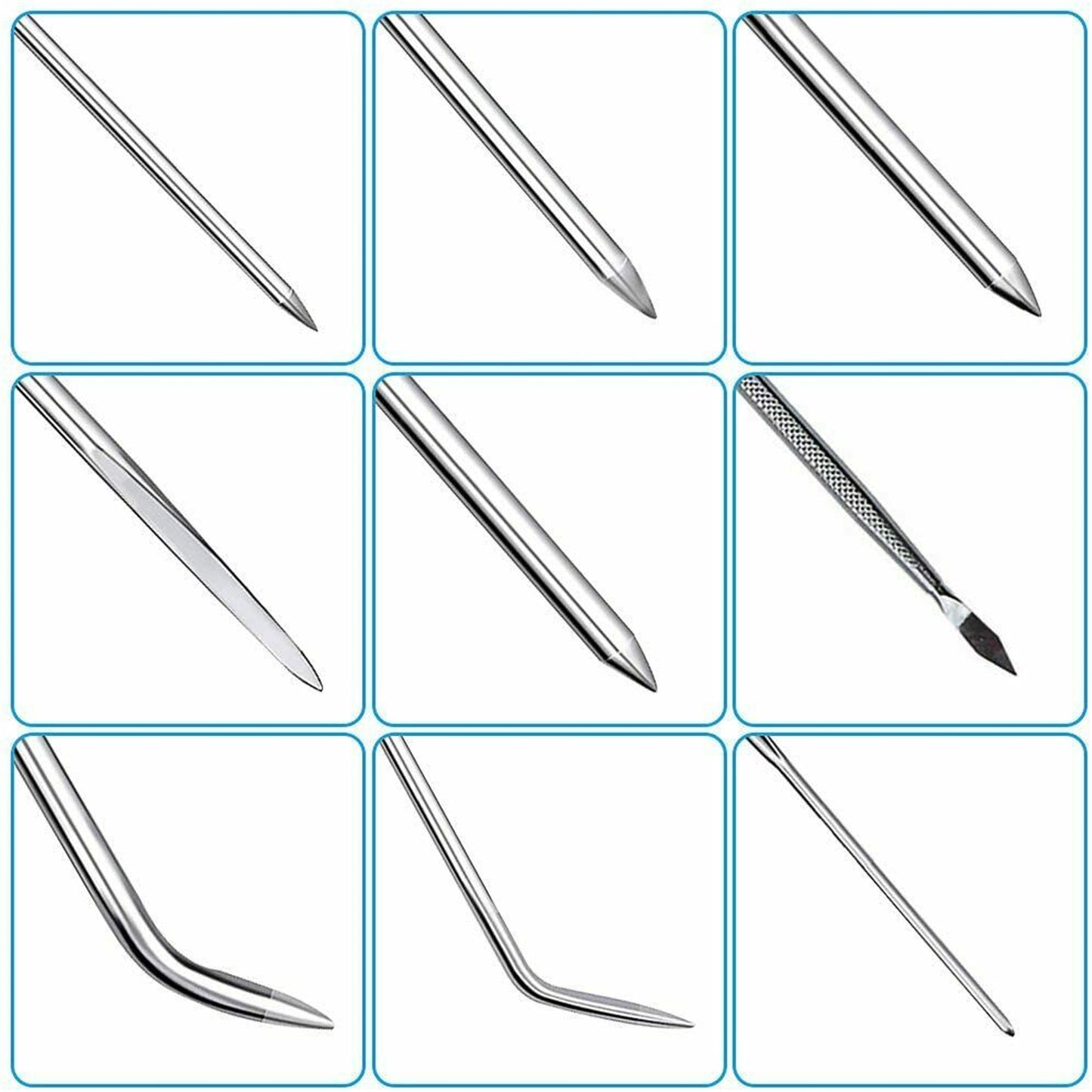 Allnice 12 in 1 Paracord Bracelet Stainless Steel Fid Lacing Stitching Needles Tools Set
