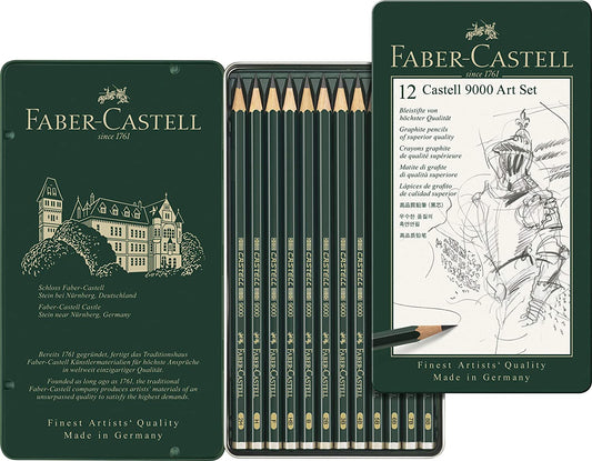 Faber-Castell – 9000 Series Set of 12 Graphite Sketch Pencils