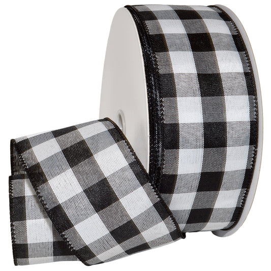 Morex Ribbon, Cambridge, 2-1/2 in x 50 yd, Black/White