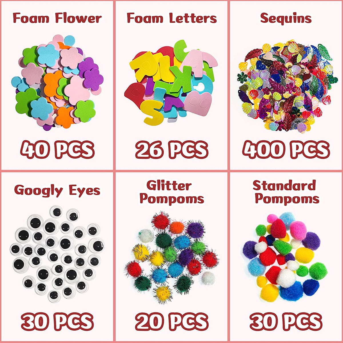 Alongen DIY Art Craft Sets Craft Supplies Kits for Kids Toddlers Children Craft Set Creative Craft Supplies for School Projects