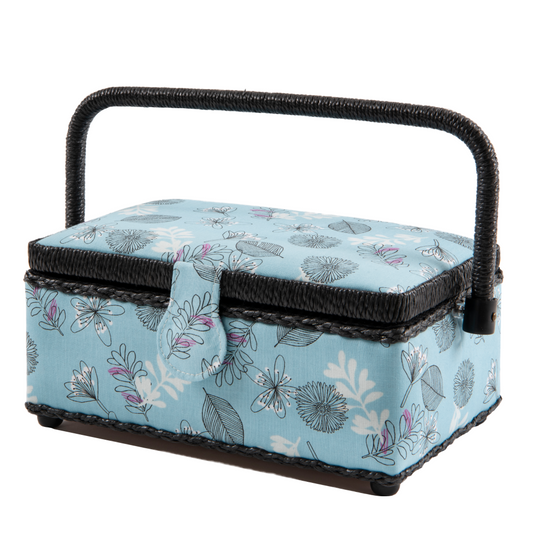 Saint Jane SewBskt Rect Sm Floral Blue