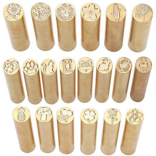 Cylindrical Sealing Wax Brass Envelope Seal Stamp