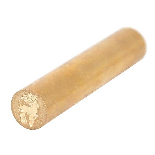 Cylindrical Sealing Wax Brass Envelope Seal Stamp