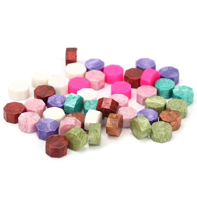 Octagon Sealing Wax Seal Beads Set Brass