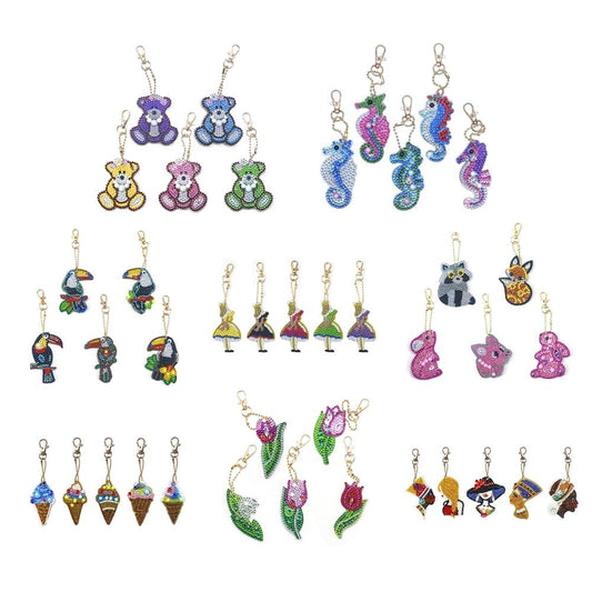 Special Shape Diamond Painting Keychain Cross