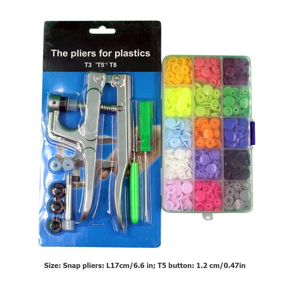 Plastic Snap Button with Snaps Pliers Tool Kit
