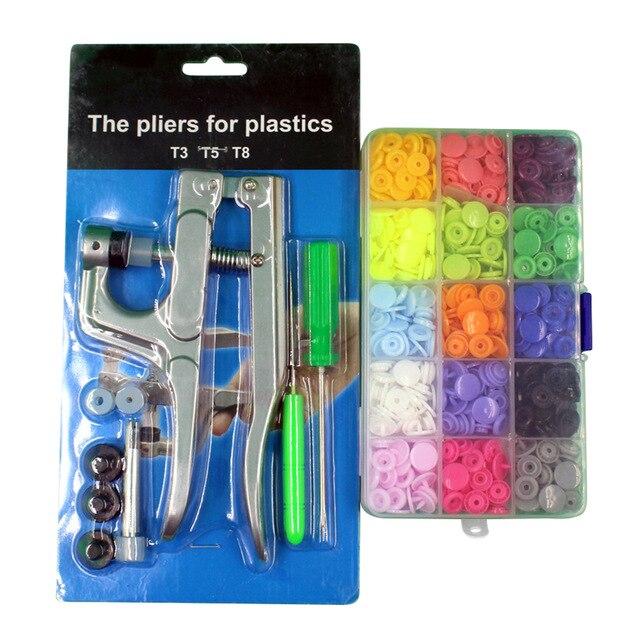 Plastic Snap Button with Snaps Pliers Tool Kit